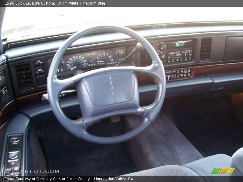 Bright White / Medium Blue 1998 Buick LeSabre Custom