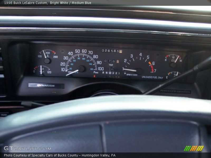 Bright White / Medium Blue 1998 Buick LeSabre Custom