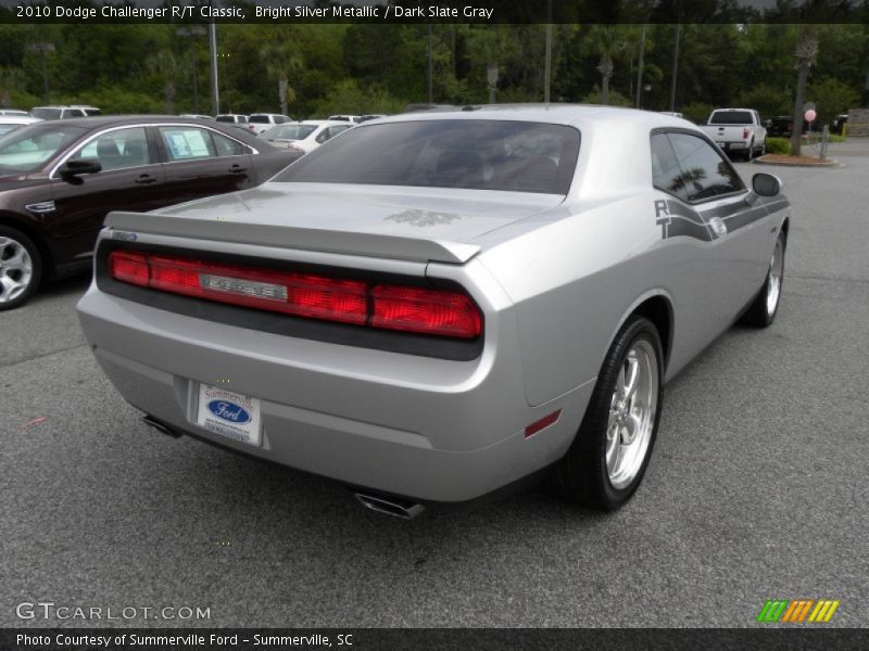 Bright Silver Metallic / Dark Slate Gray 2010 Dodge Challenger R/T Classic
