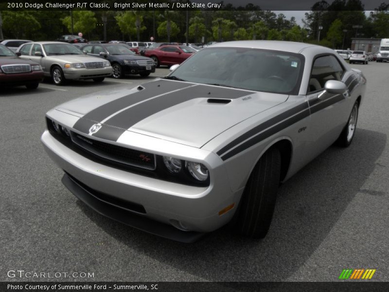 Bright Silver Metallic / Dark Slate Gray 2010 Dodge Challenger R/T Classic