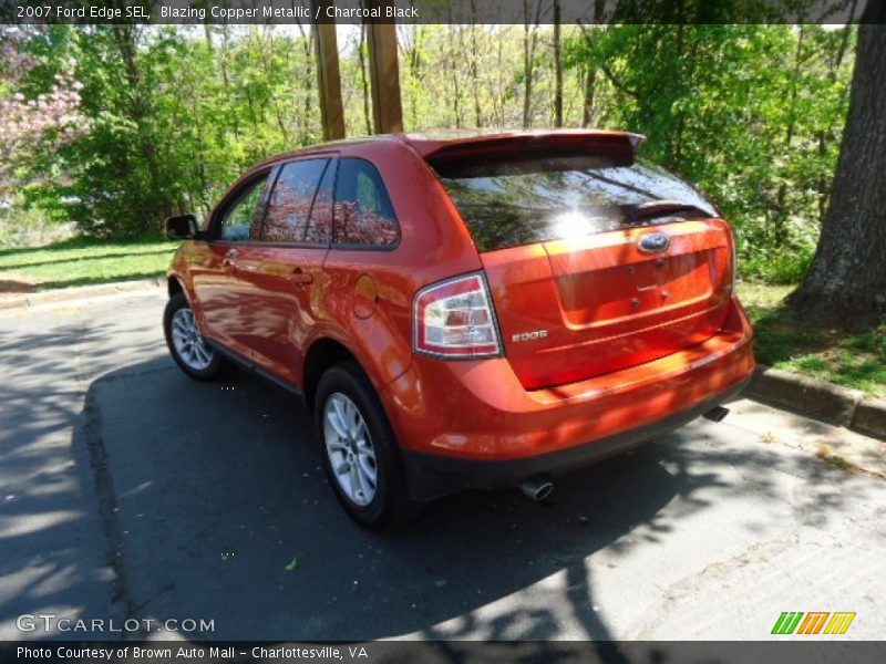 Blazing Copper Metallic / Charcoal Black 2007 Ford Edge SEL