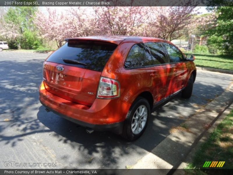 Blazing Copper Metallic / Charcoal Black 2007 Ford Edge SEL