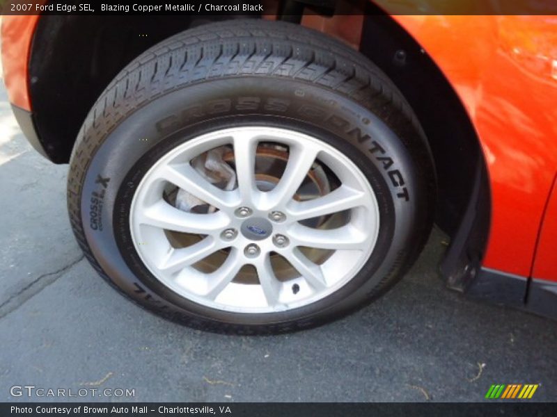 Blazing Copper Metallic / Charcoal Black 2007 Ford Edge SEL