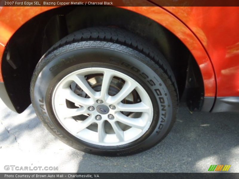 Blazing Copper Metallic / Charcoal Black 2007 Ford Edge SEL