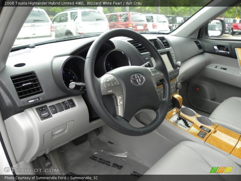 Blizzard White Pearl / Ash Gray 2008 Toyota Highlander Hybrid Limited 4WD