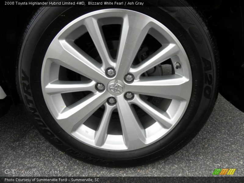 Blizzard White Pearl / Ash Gray 2008 Toyota Highlander Hybrid Limited 4WD