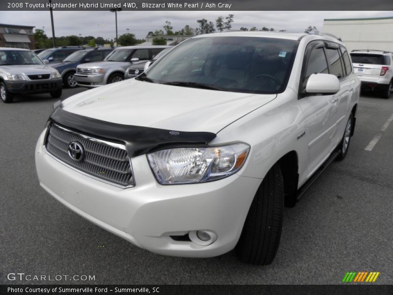 Blizzard White Pearl / Ash Gray 2008 Toyota Highlander Hybrid Limited 4WD