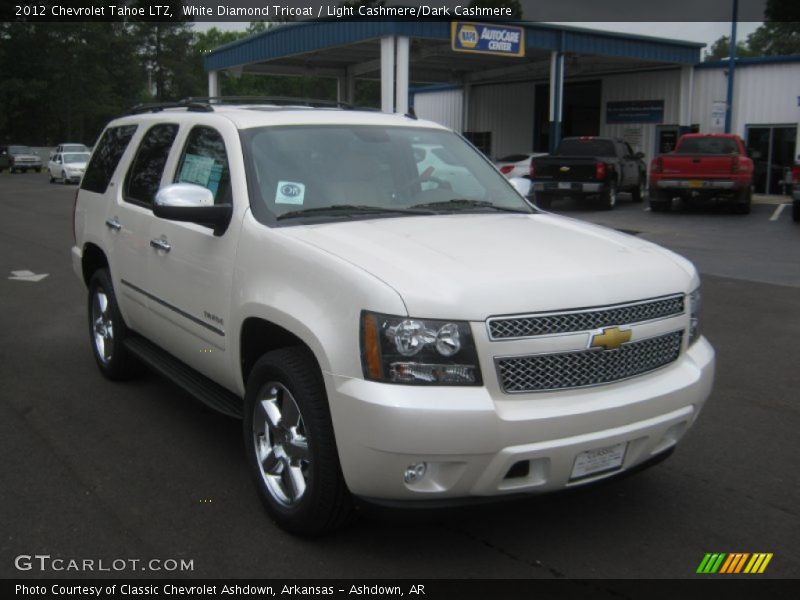 White Diamond Tricoat / Light Cashmere/Dark Cashmere 2012 Chevrolet Tahoe LTZ