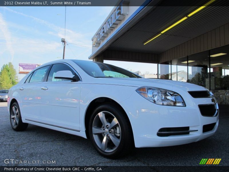 Summit White / Titanium 2012 Chevrolet Malibu LT