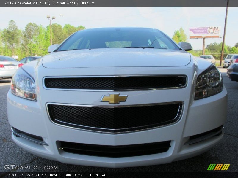 Summit White / Titanium 2012 Chevrolet Malibu LT