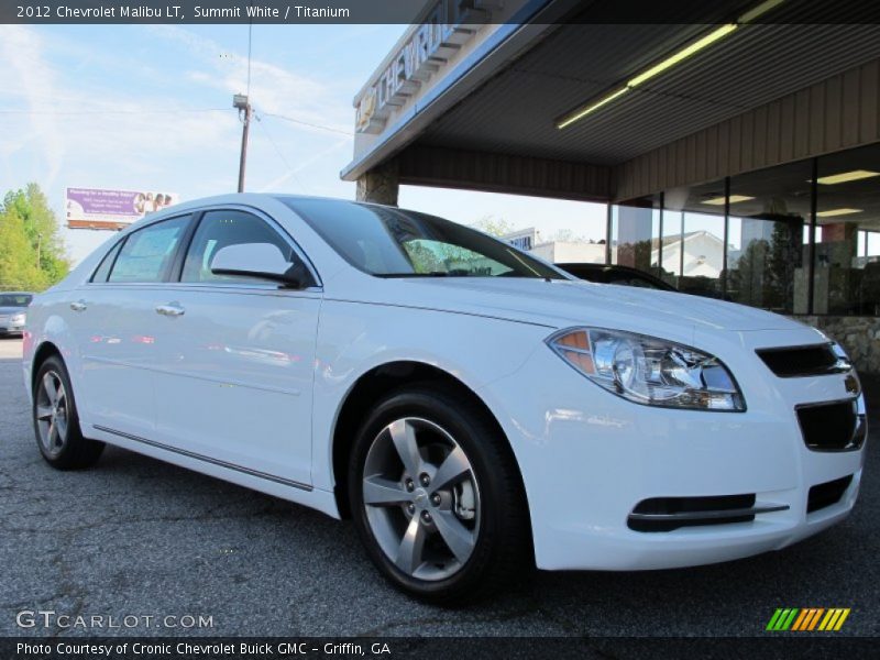 Summit White / Titanium 2012 Chevrolet Malibu LT