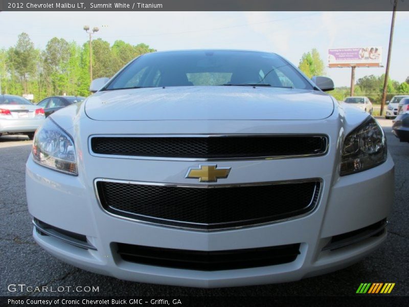 Summit White / Titanium 2012 Chevrolet Malibu LT