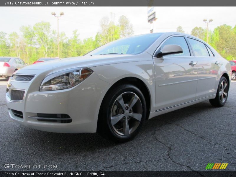Summit White / Titanium 2012 Chevrolet Malibu LT