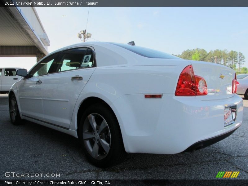 Summit White / Titanium 2012 Chevrolet Malibu LT