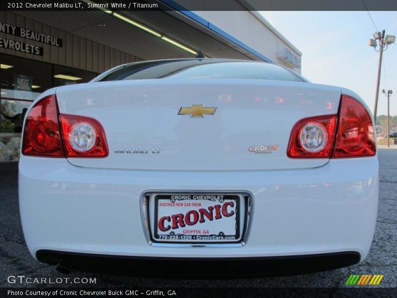 Summit White / Titanium 2012 Chevrolet Malibu LT