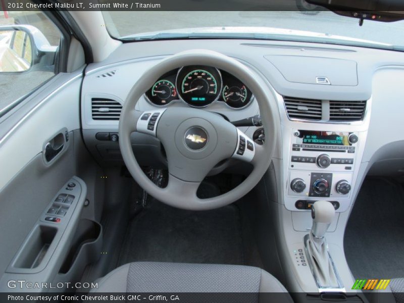 Summit White / Titanium 2012 Chevrolet Malibu LT