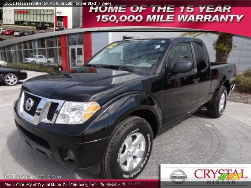 Super Black / Beige 2011 Nissan Frontier SV V6 King Cab