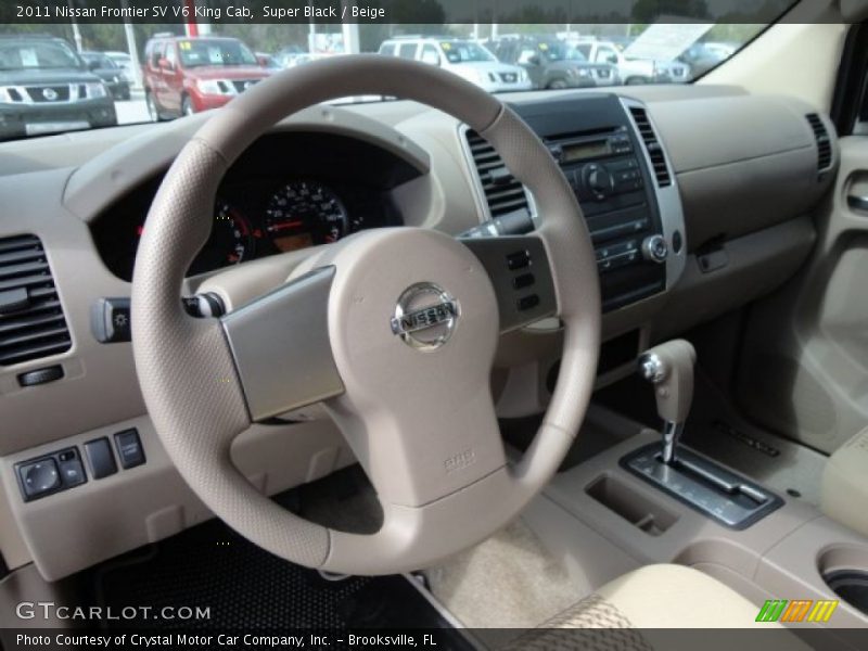 Super Black / Beige 2011 Nissan Frontier SV V6 King Cab