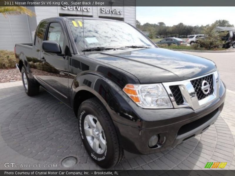 Super Black / Beige 2011 Nissan Frontier SV V6 King Cab