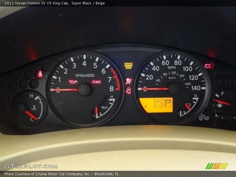 Super Black / Beige 2011 Nissan Frontier SV V6 King Cab