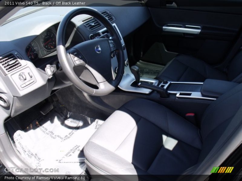 Black / Off Black Leather 2011 Volvo S40 T5