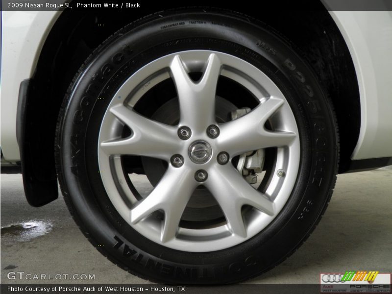 Phantom White / Black 2009 Nissan Rogue SL