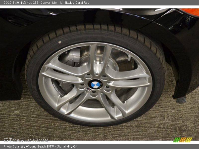 Jet Black / Coral Red 2012 BMW 1 Series 135i Convertible
