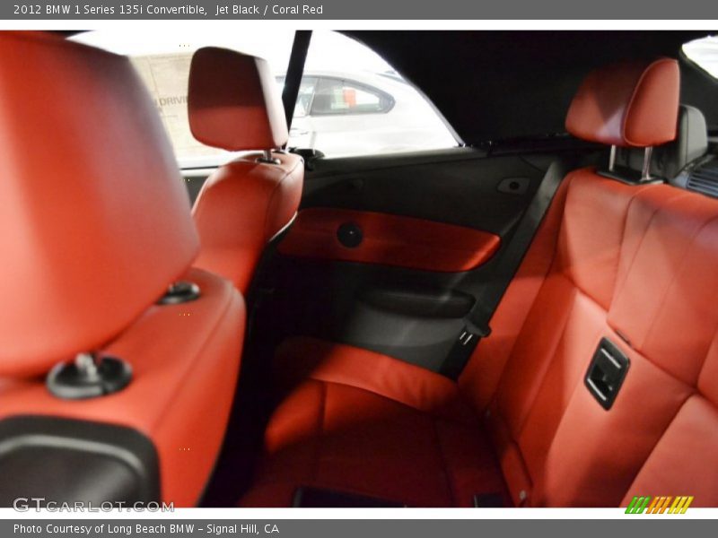 Jet Black / Coral Red 2012 BMW 1 Series 135i Convertible