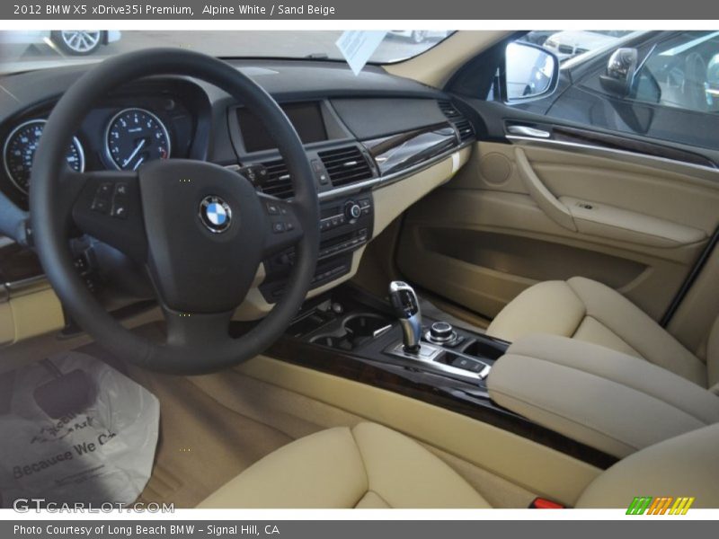 Alpine White / Sand Beige 2012 BMW X5 xDrive35i Premium
