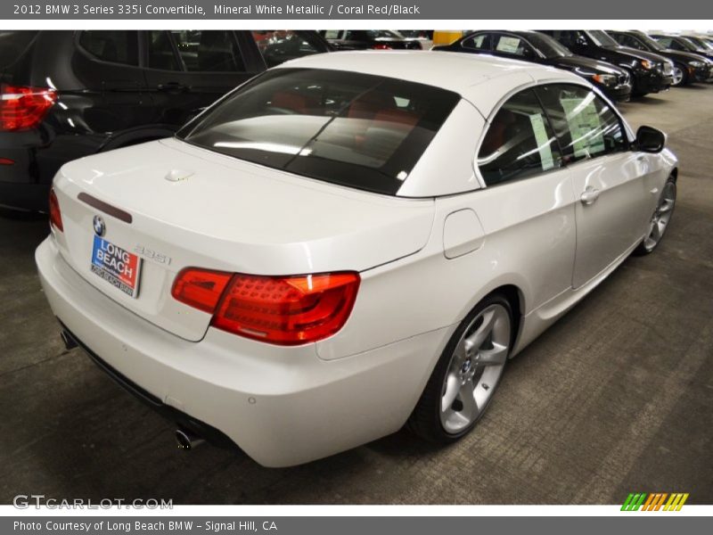 Mineral White Metallic / Coral Red/Black 2012 BMW 3 Series 335i Convertible