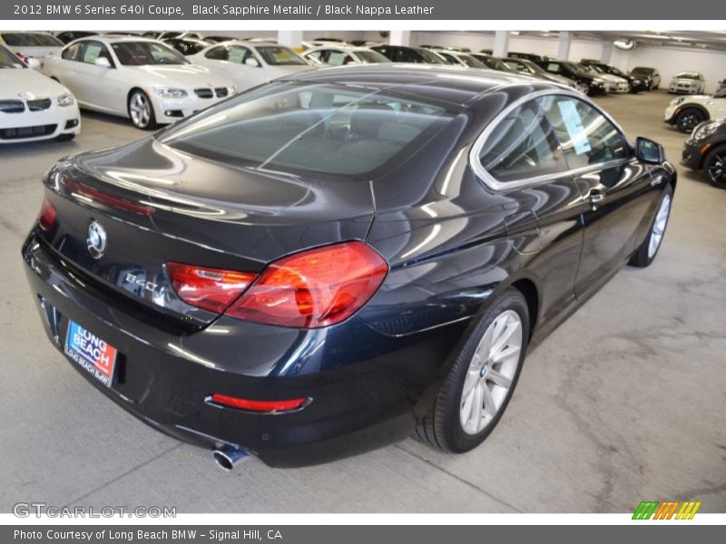 Black Sapphire Metallic / Black Nappa Leather 2012 BMW 6 Series 640i Coupe