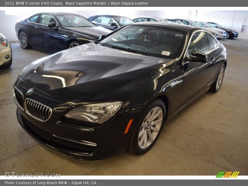 Black Sapphire Metallic / Black Nappa Leather 2012 BMW 6 Series 640i Coupe