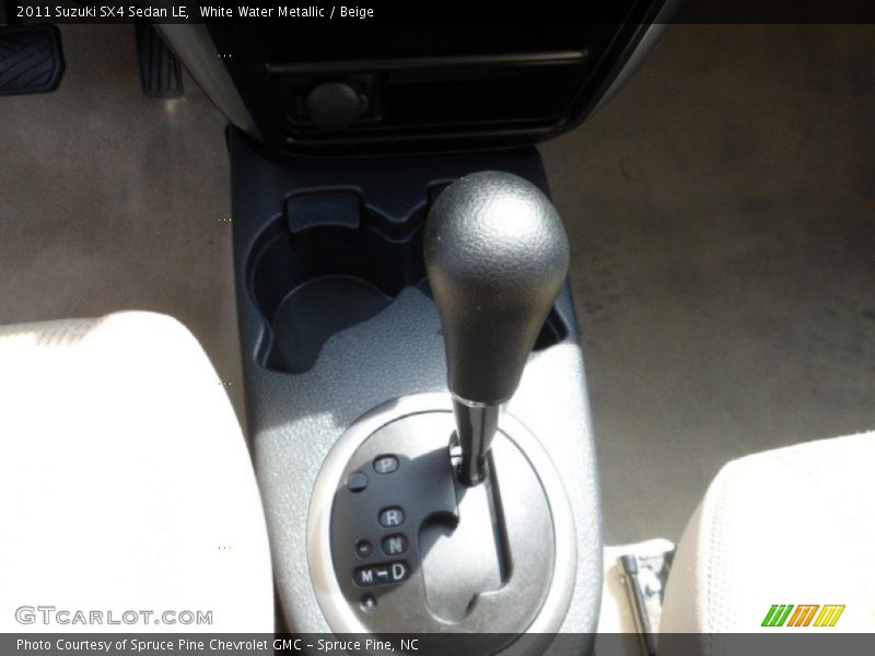 White Water Metallic / Beige 2011 Suzuki SX4 Sedan LE