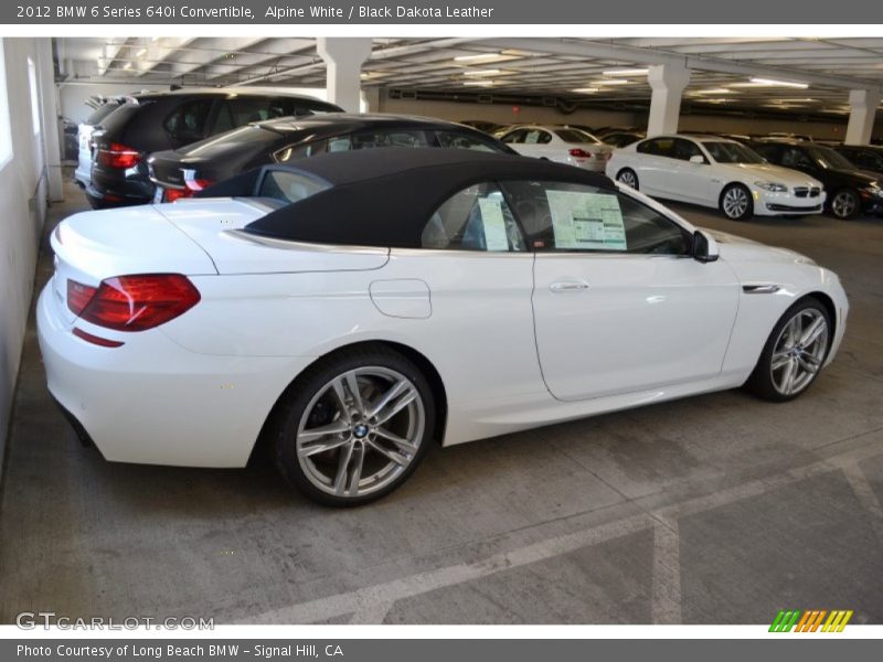 Alpine White / Black Dakota Leather 2012 BMW 6 Series 640i Convertible