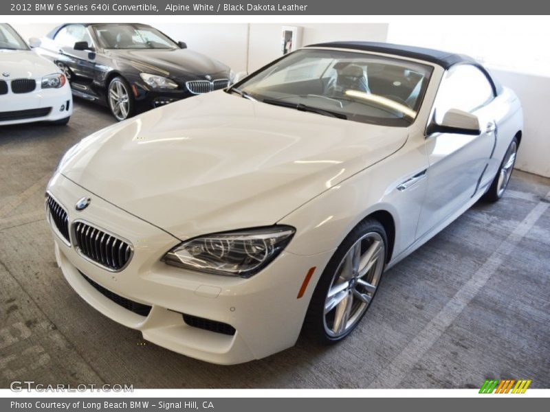 Alpine White / Black Dakota Leather 2012 BMW 6 Series 640i Convertible