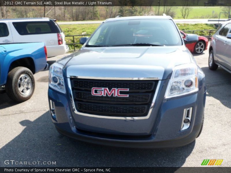 Steel Blue Metallic / Light Titanium 2012 GMC Terrain SLE AWD
