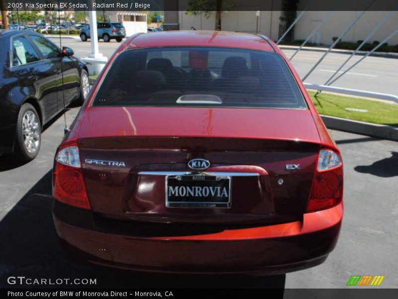 Radiant Red / Beige 2005 Kia Spectra EX Sedan