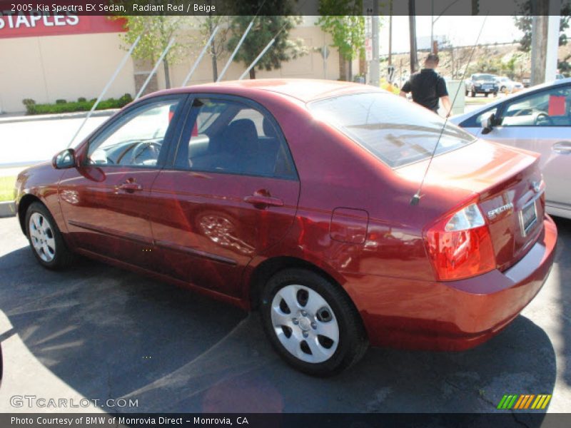 Radiant Red / Beige 2005 Kia Spectra EX Sedan