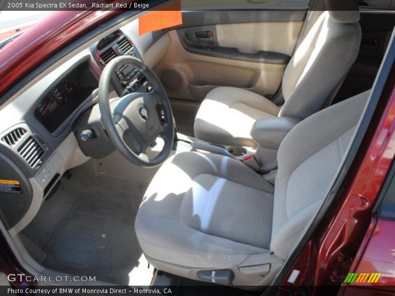 Radiant Red / Beige 2005 Kia Spectra EX Sedan