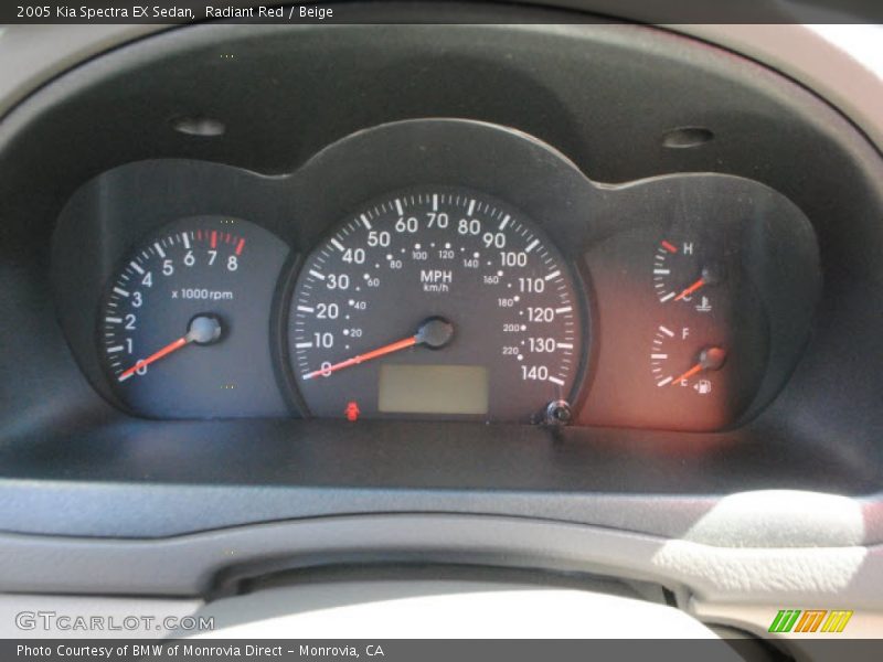 Radiant Red / Beige 2005 Kia Spectra EX Sedan