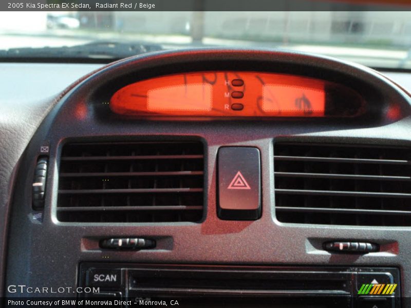 Radiant Red / Beige 2005 Kia Spectra EX Sedan
