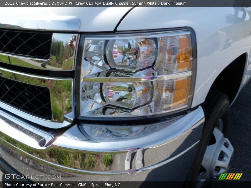 Summit White / Dark Titanium 2012 Chevrolet Silverado 3500HD WT Crew Cab 4x4 Dually Chassis