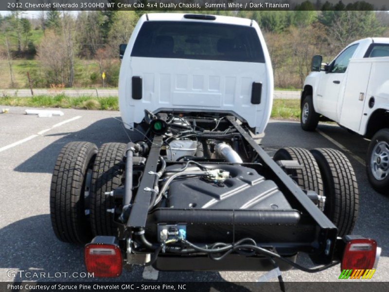 Summit White / Dark Titanium 2012 Chevrolet Silverado 3500HD WT Crew Cab 4x4 Dually Chassis