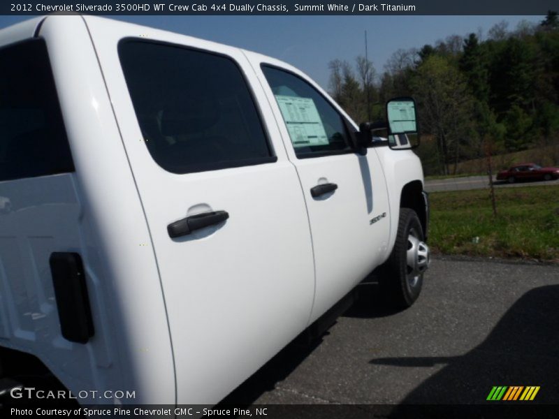 Summit White / Dark Titanium 2012 Chevrolet Silverado 3500HD WT Crew Cab 4x4 Dually Chassis