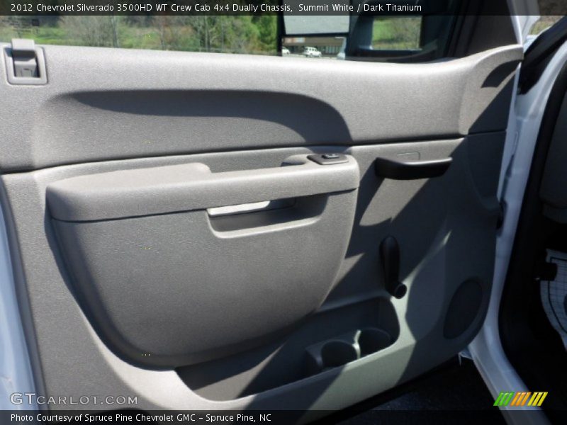 Summit White / Dark Titanium 2012 Chevrolet Silverado 3500HD WT Crew Cab 4x4 Dually Chassis