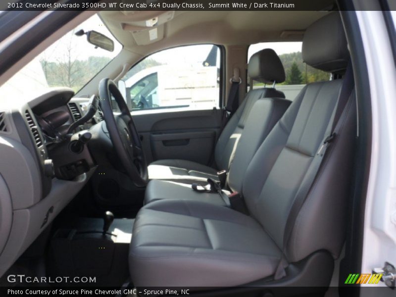 Summit White / Dark Titanium 2012 Chevrolet Silverado 3500HD WT Crew Cab 4x4 Dually Chassis