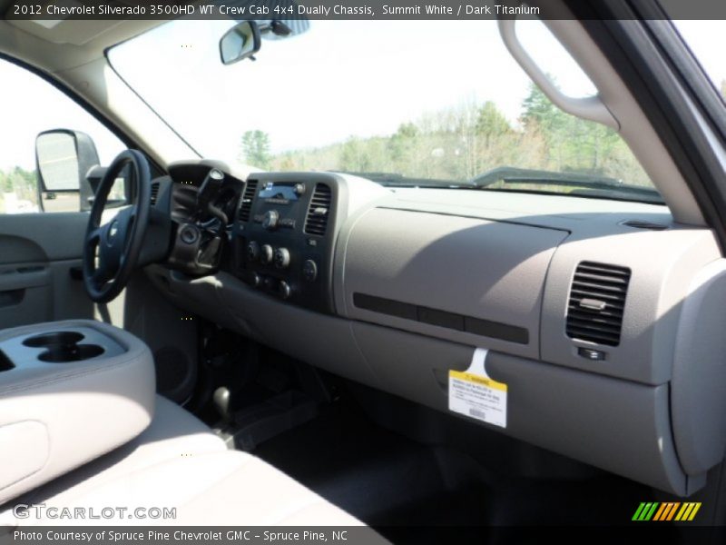 Summit White / Dark Titanium 2012 Chevrolet Silverado 3500HD WT Crew Cab 4x4 Dually Chassis
