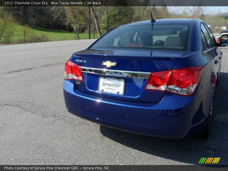 Blue Topaz Metallic / Jet Black 2012 Chevrolet Cruze Eco