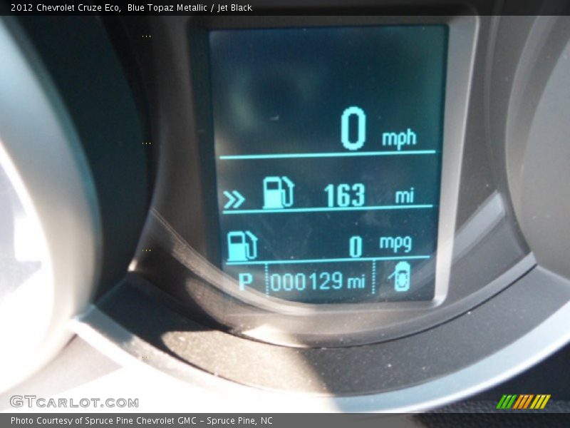 Blue Topaz Metallic / Jet Black 2012 Chevrolet Cruze Eco