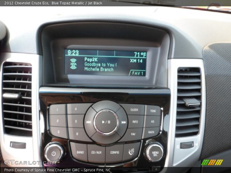 Blue Topaz Metallic / Jet Black 2012 Chevrolet Cruze Eco
